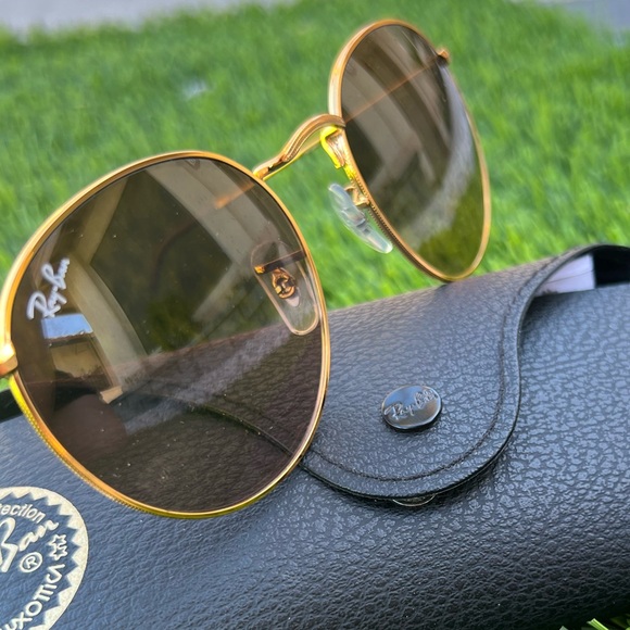 Ray Ban Round Metal Sunglasses - Picture 3 of 8